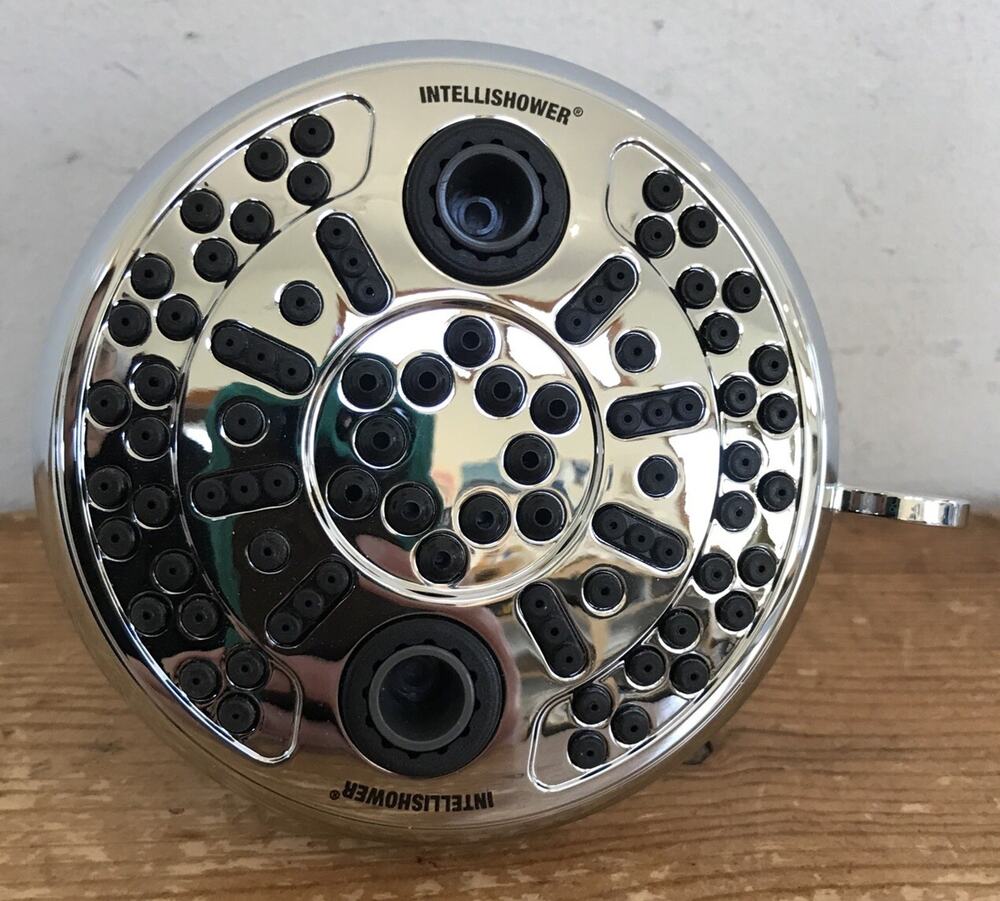 Intellishower Shiny Chrome Plate Adjustable Settings Massage Shower Head 1.5 gpm